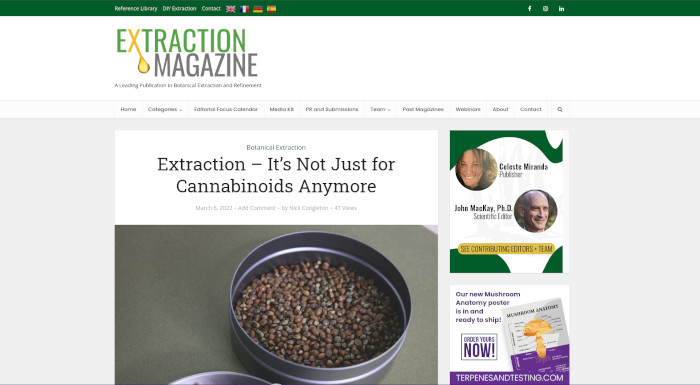Extraction – It’s Not Just for Cannabinoids Anymore